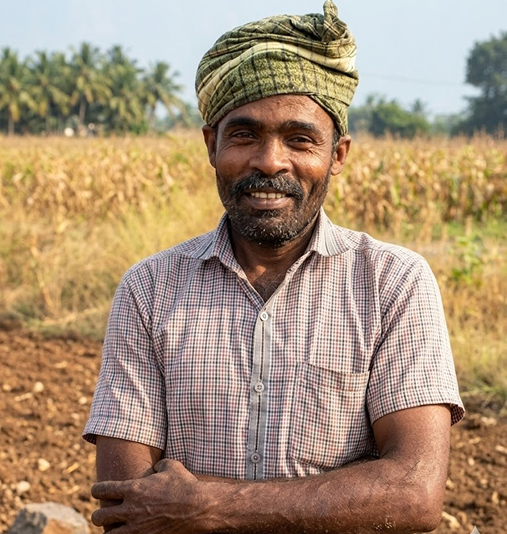 Indian farmer in field
